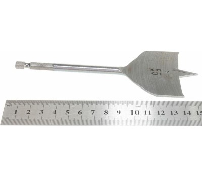 Сверло MATRIX Сверло по дереву перовое, 55 мм, шестигранный хвостовик 70435