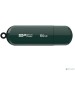 Флешка SILICON POWER Флешка USB LuxMini 320 64ГБ, USB2.0, зеленый [sp064gbuf2320v1n]