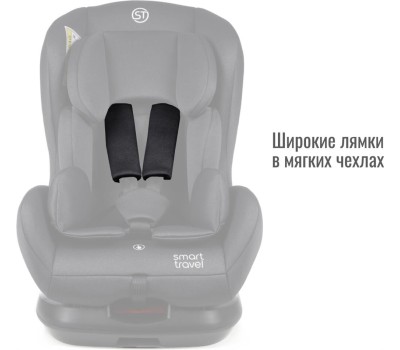Детское автокресло SMART TRAVEL УУД Leader гр.0+/I, Dark grey