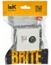 IEK Розетка комп/телев. Brite РТВ/РК12-БрКр BR-AK20-1-K01 2розет. концевая одинар. скрыт. штор. IP20 белый (упак.:1шт)