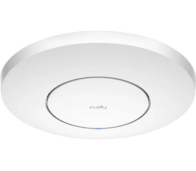 Точка доступа CUDY Точка доступа Wi-Fi AX3000 Wi-Fi 6 2 5G Access Point AX3000 Dual Band Ceiling Mount Wi-Fi 6 Access Point, Chipset MT7981, 802.11ax/ac/a/b/g/n, 2402Mbps at 5GHz + 574Mbps at 2.4GHz, 1 x 2.5G RJ45 Port, MU-MIMO, Support 12V DC or 802.3at 
