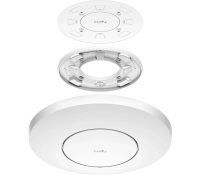 Точка доступа CUDY Точка доступа Wi-Fi AX3000 Wi-Fi 6 2 5G Access Point AX3000 Dual Band Ceiling Mount Wi-Fi 6 Access Point, Chipset MT7981, 802.11ax/ac/a/b/g/n, 2402Mbps at 5GHz + 574Mbps at 2.4GHz, 1 x 2.5G RJ45 Port, MU-MIMO, Support 12V DC or 802.3at 
