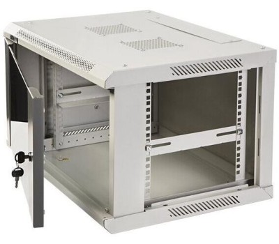 Электроника / Телекоммуникационные шкафы LANMASTER Шкаф коммутационный TWT-CBWPG-18U-6X6-GY настенный, стеклянная передняя дверь, 18U, 600x902x600 мм