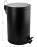 САНАКС - Ведро из нержавеющей стали, с педалью, круглое, 20 литров, крышка микролифт, цвет ЧЁРНЫЙ. 2420