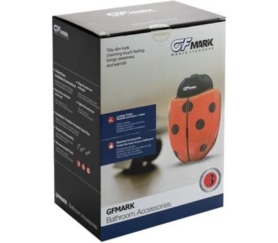 GFmark - Дозатор СЕНСОРНЫЙ, для жидкого МЫЛА , модель БОЖЬЯ КОРОВКА с окошком, пластик АБС, КРАСНЫЙ, с датчиком объёма жидкости и уровня заряда батарей, 1000 мл 725