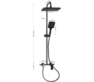 BRIMIX - Смеситель + стойка душевая 