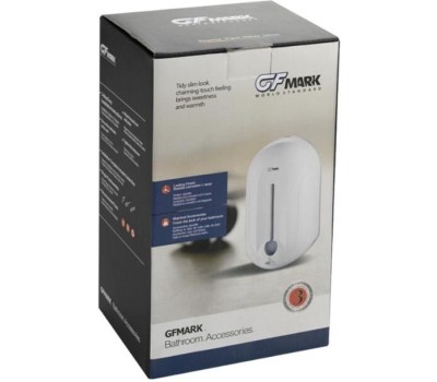 GFmark - Дозатор сенсорный для дезинфекции, пластик АБС, белый, с полоской, 1000 мл 717