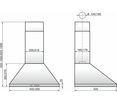 Вытяжка ELIKOR ВЕНТА 60Н-430-П3Л нерж