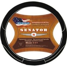 оплетка рулевого колеса SENATOR (OPLS0301) оплетка на руль Michigan M(38см), черный