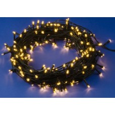 Гирлянда UNIEL (UL-00007308) ULD-S2000-200/DGA WARM WHITE IP20 Гирлянда светодиодная, 20м. 200 светодиодов. Теплый белый свет. Провод зеленый. ТМ Uniel