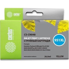 Картридж CACTUS CS-CN048 №951XL желтый (26мл) для HP DJ Pro 8100/8600