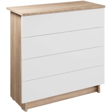 Модульная мебель МЕБЕЛЬ-КОМПЛЕКС ЛАЙТ Комод 4Я Дуб сонома/Белый