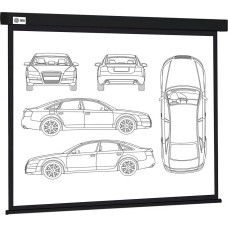 Экраны CACTUS Экран 213x213см Wallscreen CS-PSW-213X213-BK 1:1 настенно-потолочный рулонный черный