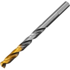 Сверло DENZEL Сверло спиральное по металлу 8 x 117 мм, Р6М5, Golden Tip 718239