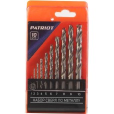 Набор сверл PATRIOT Набор сверл по металлу (1.0-10.0 мм, 10шт.)