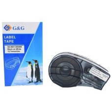 Картридж G&G Картридж GG-M21-500499, 12.7мм, черный шрифт, белый фон, 4.9м, GG-M21-500499
