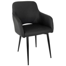 БЮРОКРАТ Кресло CH-380F, экокожа, до 120кг, монолитные подлокотники, черный