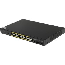 Коммутатор CUDY Коммутатор GS2028PS4-400W (L2) 28x1Гбит/с 4xКомбо(1000BASE-T/SFP) 24PoE 400W управляемый
