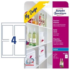 AVERY ZWECKFORM Этикетки MD4001 A4 120x90мм 4шт на листе/5л./белый глянцевое самоклей. для струйной печати