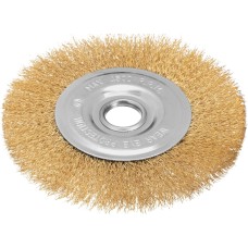 MATRIX Щетка для УШМ, 150 мм, посадка 22.2 мм, плоская, латунированная витая проволока 74664