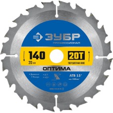 ЗУБР Оптима, 140 x 20 мм, 20T, пильный диск по дереву, Профессионал (36903-140-20-20)