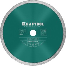 KRAFTOOL KERAMO, 230 мм, (22.2 мм, 10 х 2.2 мм), сплошной алмазный диск (36684-230)