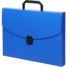 БЮРОКРАТ Портфель -BPP01BLUE 1 отдел. A4 пластик 0.7мм синий