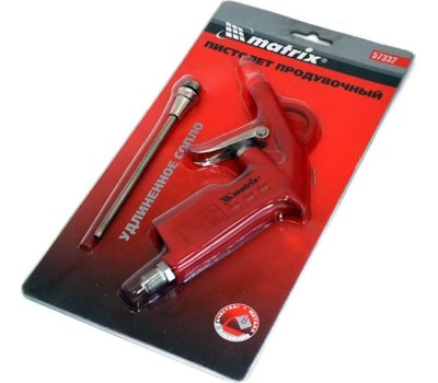 Пистолеты пневматические MATRIX Пистолет продувочный с удлиненным соплом, пневматический, 135 мм 57332