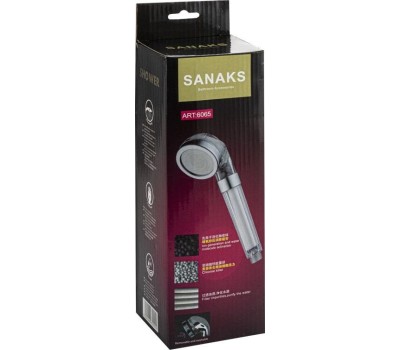 Лейка SANAKS 6060 Лейка душевая прозрачная с гранитным фильтром