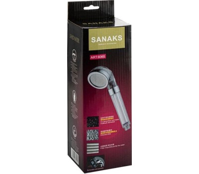 Лейка SANAKS 6060 Лейка душевая прозрачная с гранитным фильтром