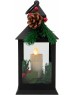 NEON-NIGHT (513-047) Декоративный фонарь со свечкой и шишкой, черный , 10,7x10,7x23,5 см, цвет Теплый