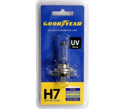 Лампа галогенная GOODYEAR GY017121 лампа галогенная автомобильная Н7 12V 55W PX26d (блистер)