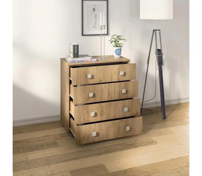 Комод БИТЕЛ ЛОФТ-4 Дуб крафт золотой/Дуб крафт золотой