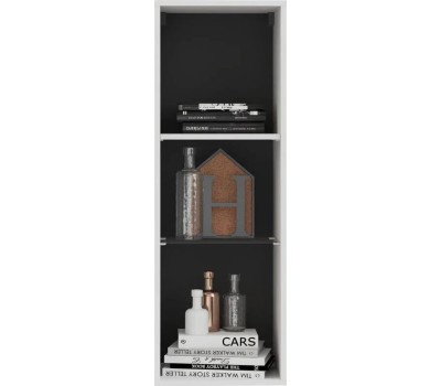 Модуль для гостиной НК-МЕБЕЛЬ GLOSS шкаф витрина ТИП-2 навесной Белый/Белый глянец 71373137 (2 кор.)