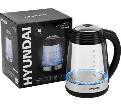 Чайник электрический HYUNDAI HYK-G3803 (1,7л. стекло)