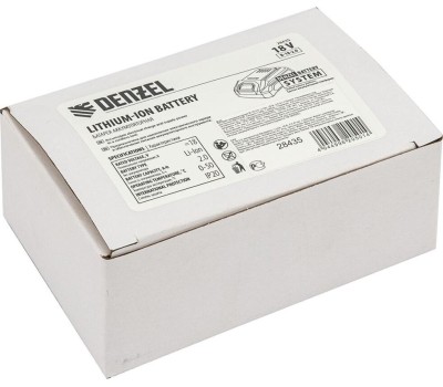 Батарея DENZEL Батарея аккумуляторная B-18-2.0, Li-Ion, 18 В, 2,0 Ач 28435