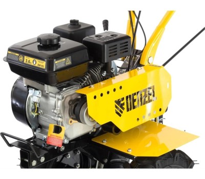 Мотоблок DENZEL Мотоблок DPT-170, 7 л.с., ремен.сцеп, шир 85 см, глуб 35 см,фрез 3х3,ШОМ,скор 2В/1Н,кол 8