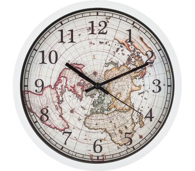 Часы настенные LEFARD 220-378 WORLD MAP d31см циферблат d27,5см