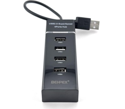 NONAME Разветвитель USB 2.0 BPH-920 4порт. черный