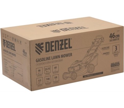 Газонокосилка бензиновая DENZEL GLD-460SP-VE, 146 см3, шир. 46см, привод, вариатор, эл.старт, 60 л 58809