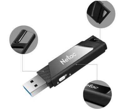 NETAC Флеш Диск 32GB U336 NT03U336S-032G-30BK USB3.0 черный