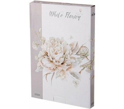 Блюдо LEFARD 415-2126 WHITE FLOWER СЕРОЕ овальное 36*24см