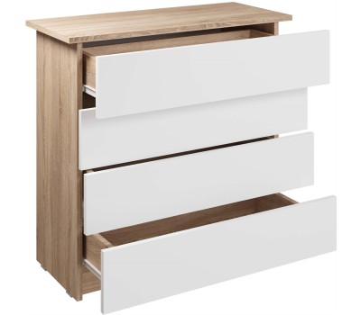 Модульная мебель МЕБЕЛЬ-КОМПЛЕКС ЛАЙТ Комод 4Я Дуб сонома/Белый