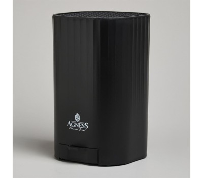 Подставка для ножей AGNESS 907-321 с точильным камнем 13,6*14,6*23см