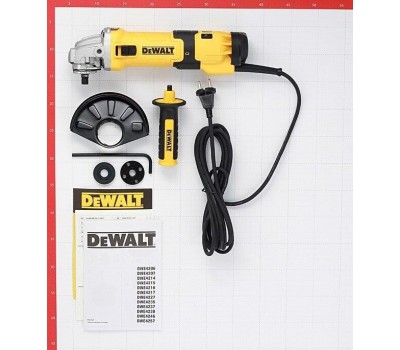 Углошлифовальная машина DEWALT Углошлифовальная машина DWE4257-QS 1500Вт 10000об/мин рез.шпин.:M14 d=125мм
