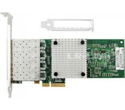 Сетевой адаптер LR-LINK Сетевой адаптер LREC9714HF-4SFP Intel I350 AM4 PCI-E x4 1GB 4 X SFP I350-F4
