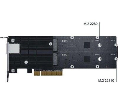 Сетевой адаптер SYNOLOGY Сетевой адаптер E10M20-T1 PCIe 3.0 x8 10GbE 2 x m.2 SSD RJ-45