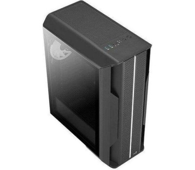 Корпус для ПК AEROCOOL Корпус ATX Splinter Duo-G-BK-v1, Midi-Tower, без БП, черный [accm-pb26033.11]