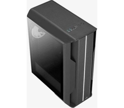 Корпус для ПК AEROCOOL Корпус ATX Splinter Duo-G-BK-v1, Midi-Tower, без БП, черный [accm-pb26033.11]