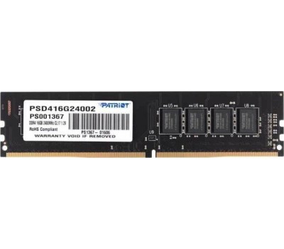 Оперативная память PATRIOT Оперативная память Signature PSD416G24002 DDR4 - 1x 16ГБ 2400МГц, DIMM, Ret